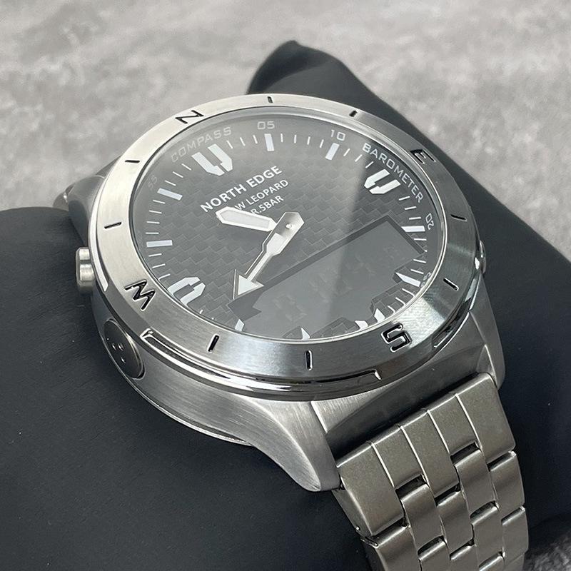 

Мужские водонепроницаемые цифровые смарт-часы с альтиметром, барометром, компасом, термометром, светящимся будильником и функциями для плавания