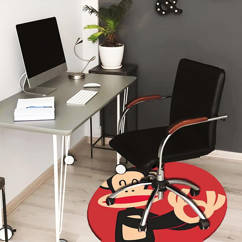 

1pc Love Monkey Heart Gesture Round carpet, Made of Polyester,Perfect for Decorating Office Chairs, Living Rooms,fplt018 80cm by 80cm