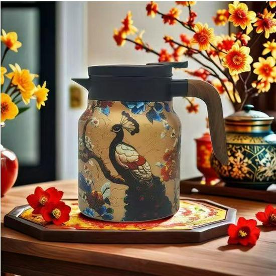 316 Stainless Steel Stewed Teapot: Tea/Water Separator for Home & Office with Simple Design