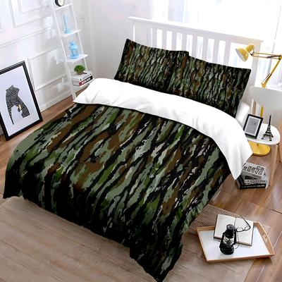 Camouflage Drei-Teiliges Outdoor-Set Kinder- und Erwachsenenschlafzimmer-Dekoration, Exquisites Drei-Teiliges Bettwäsche-Set Geschenk