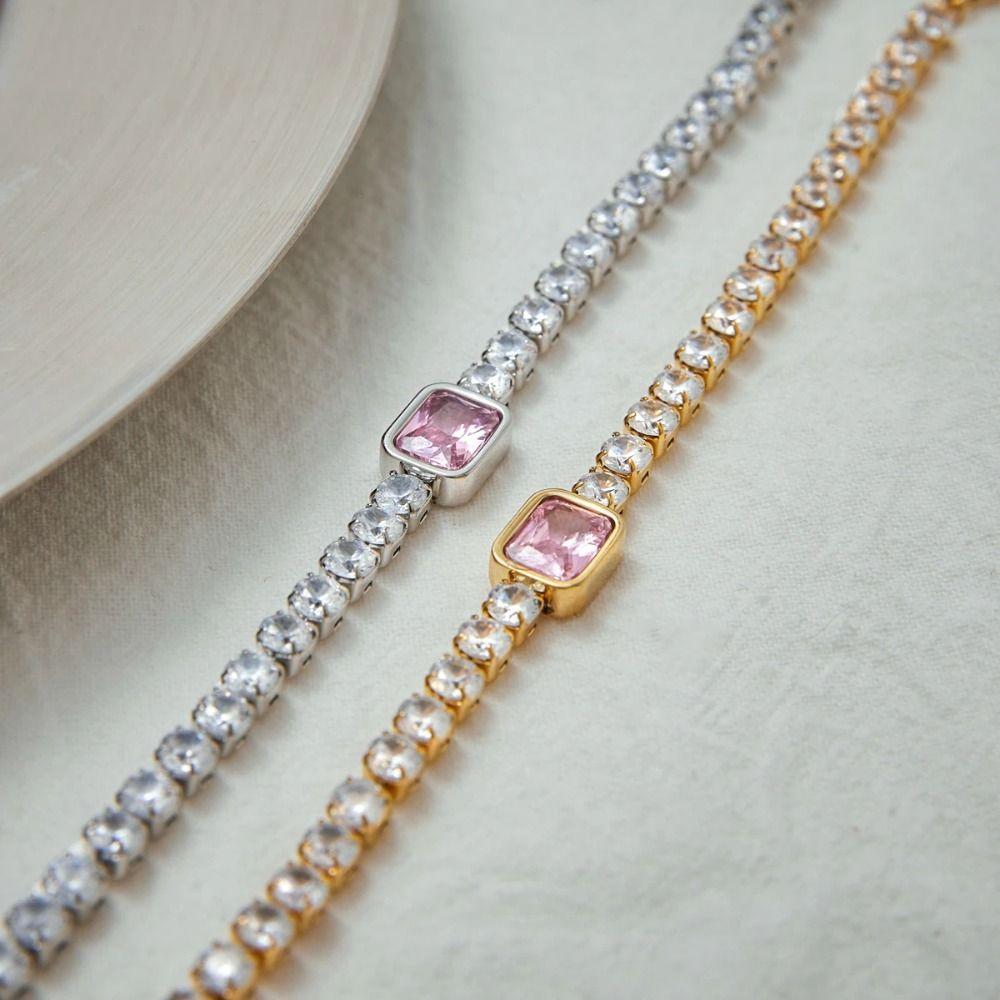 Waterproof Chic Charm Bangle Fashion Hand Chain Non-fading Cuban Bracelet  Hand Accessory