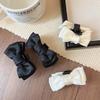 1Pcs Black Bow Head Grab Clip Women Girl Hair Side Clip Forehead Bang Princess Small Hair Claw Clamp Hair Clip Styling Headdress