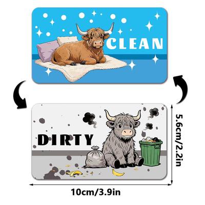 Cute Cartoon Dishwasher Magnet: Double-Sided Clean/Dirty Indicator