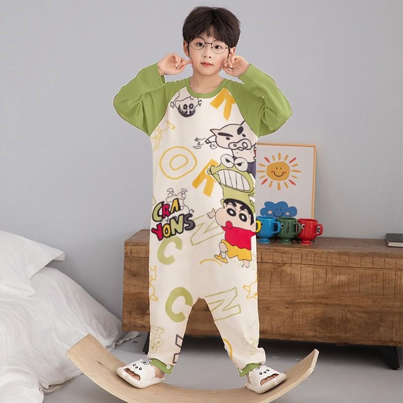 100% Cotton Kids Pajama Set One-Piece Sleepwear Boys Girls Toddler To Teen Warm Lightweight Nightwear