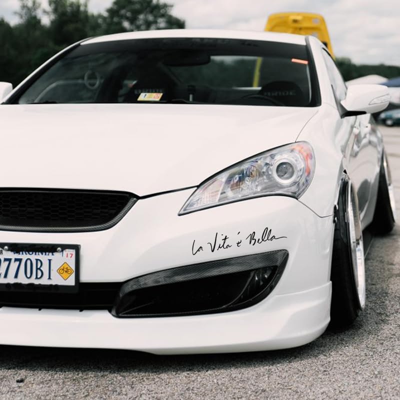 

Виниловая наклейка на автомобиль «Noizzy La Vita è Bella » — красивый жизненный слоган для выделения — популярный дизайн автомобильных наклеек — водонепроницаемые аксессуары для декора чёрный