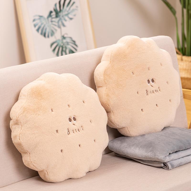 Cute Butter Biscuits Plush Pillow Sofa Cushion Home Decoration Car Cushion Office Nap Soft Pillow Plush Pillow