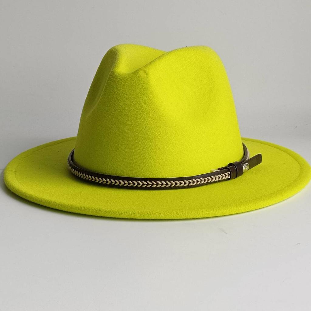 Deep Purple Fedora Felt Hat Men'S And Women'S Universal Solid Color Fedora Hat Women'S  Wide Brim Classic Jazz Hat Church Hat
