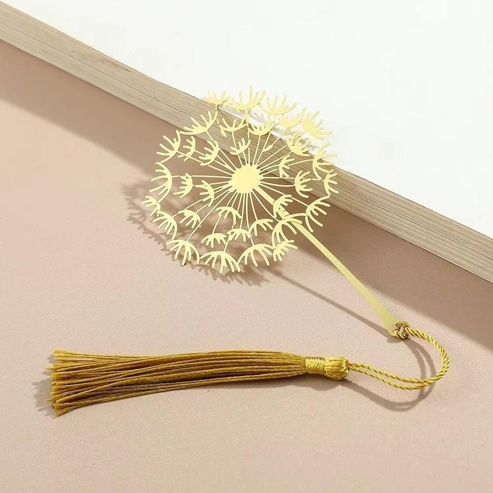 Leaf Hollow Tassel Book Markers Elegant Chinese Style Bookmark Metal Hollow Bookmark  Reading Gift