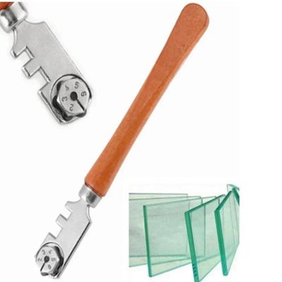 Outils Matériels Couteau à Verre Diamant Couteau de Coupe avec Manche en Bois Diamanté Ménager Galette de Silicone Verre Naturel Couteau Diamant