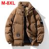 8XL Plus Size Men's Parkas Winter Thicken Warm Jackets Padded Coats Casual Loose Stand Collar Jackets Man Big Size 7XL Parkas