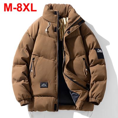8XL Store Størrelser Herre Parkas Vinter Tykk Varm Jakke Polstret Frakk Kasual Løs Ståkrage Jakke Mann Stor Størrelse 7XL Parkas