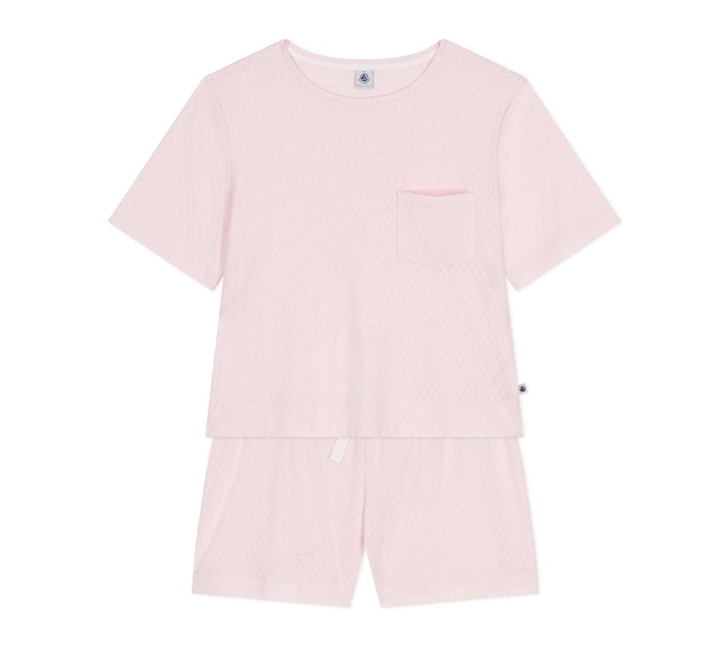 Petit Bateau Short Sleeve Pajamas A0CQK Light Pink S