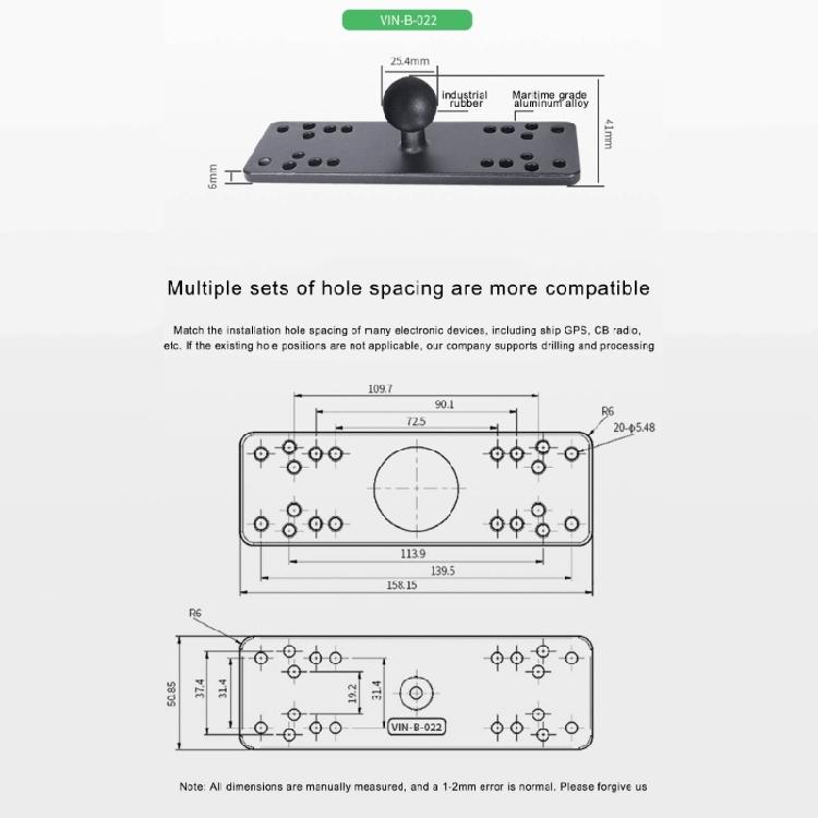 Heavy Duty Fish Finder Bracket Plastic Metal Quick Adjust Mounting System Corrosion Resistant Marine Equipment Spare