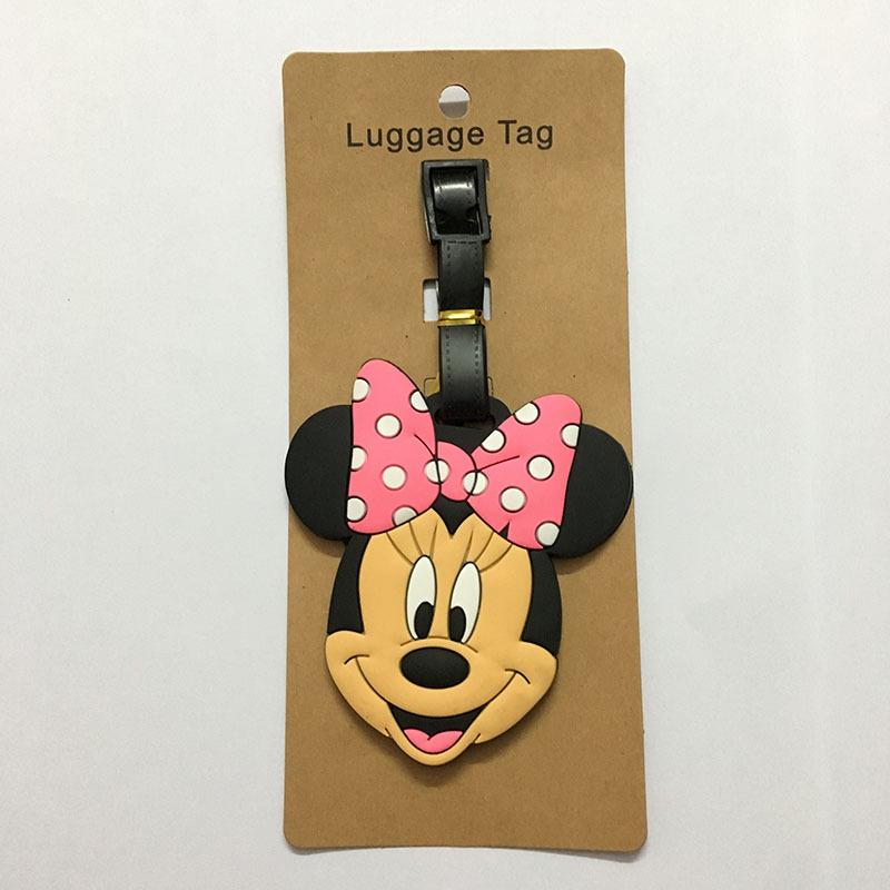 Cute Cartoon Bowknot Silicone Luggage Tag - White Palm Design