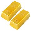 Plastic Fake Gold Bullion Simulated Golden Brick Fake Glittering Gold Bar Paperweight Door Stop Movie Prop Novelty Gift