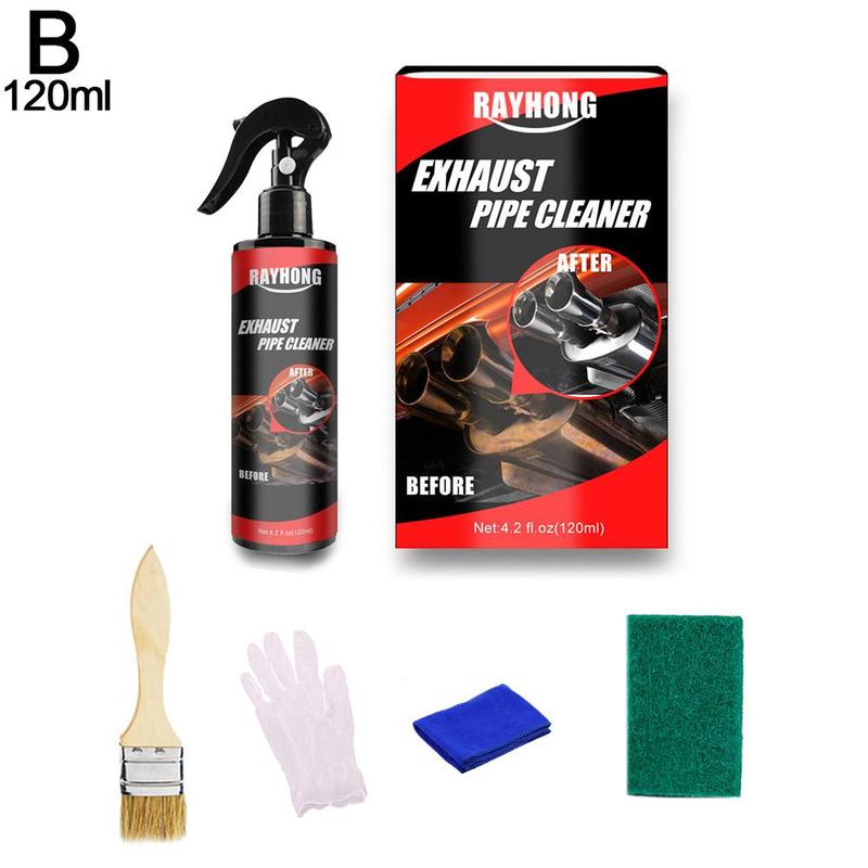

120ml Car Exhaust Pipe Cleaner Kit Multi-Purpose Metal Pipe Derusting Spray Rust Remover Car Motorcycle Maintenance