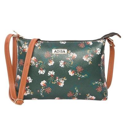 Damska dziewczęca torba na ramię z nadrukiem kwiatowym