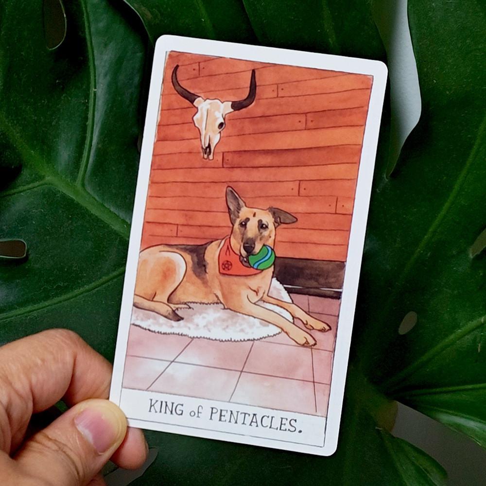 Dog Tarot Card Deck With Doublesided Embossed Art For Creative Thinking And Interactive Play
