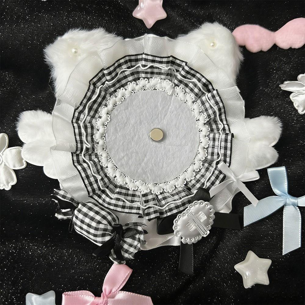 Flower Wings Badge Display Base Plush Cat Ear Pins Tray Cute Badge Holder Anime Badge Decoration