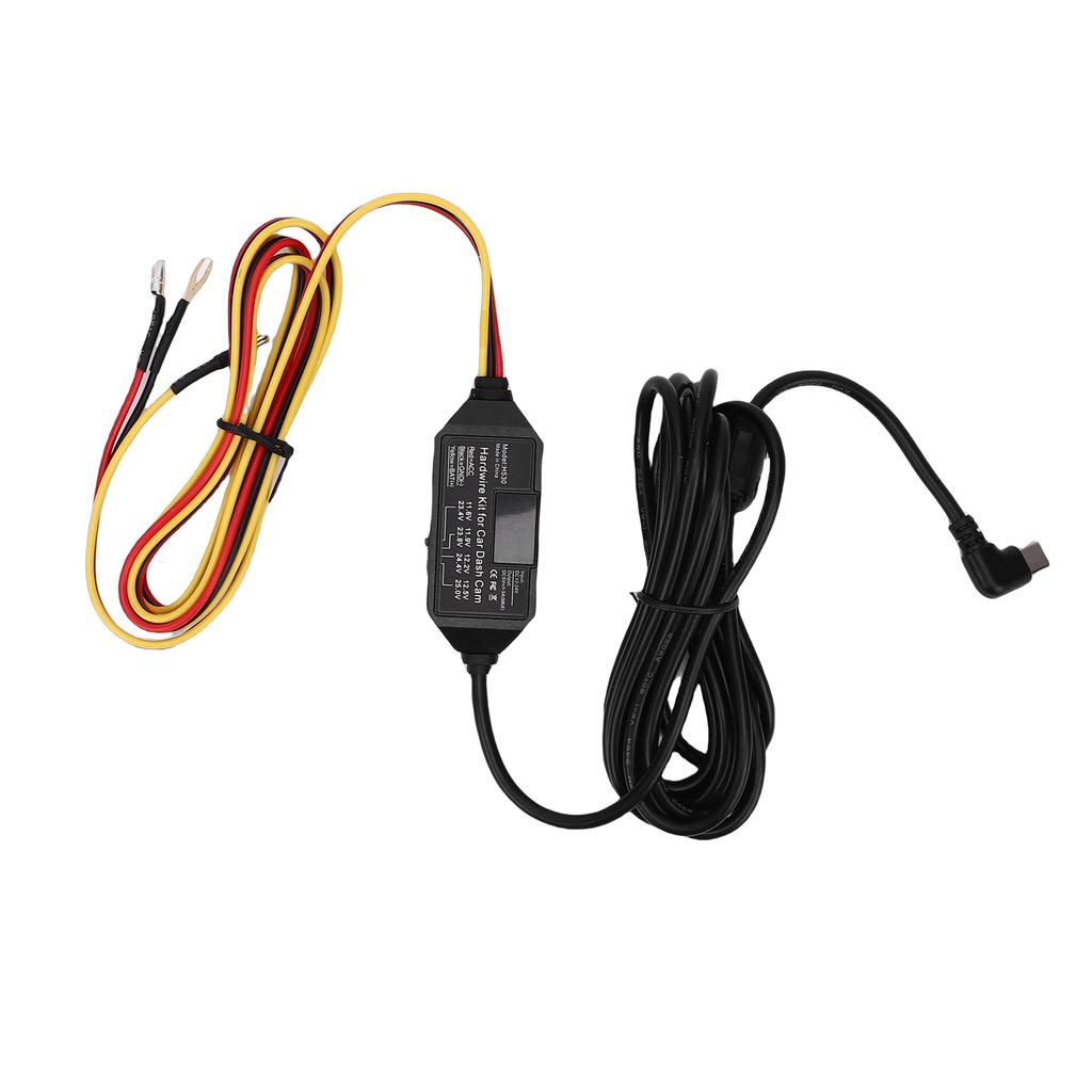 Car   Cam Hardwire Kit USB C Adapter Power Cable with Voltage Display Support 24Celsius7  Ing Mode   Detection