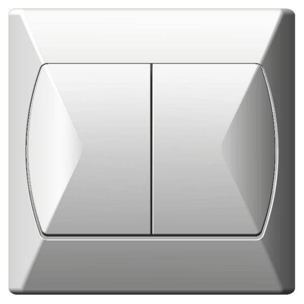 Two-group candlestick switch ACCENT WHITE