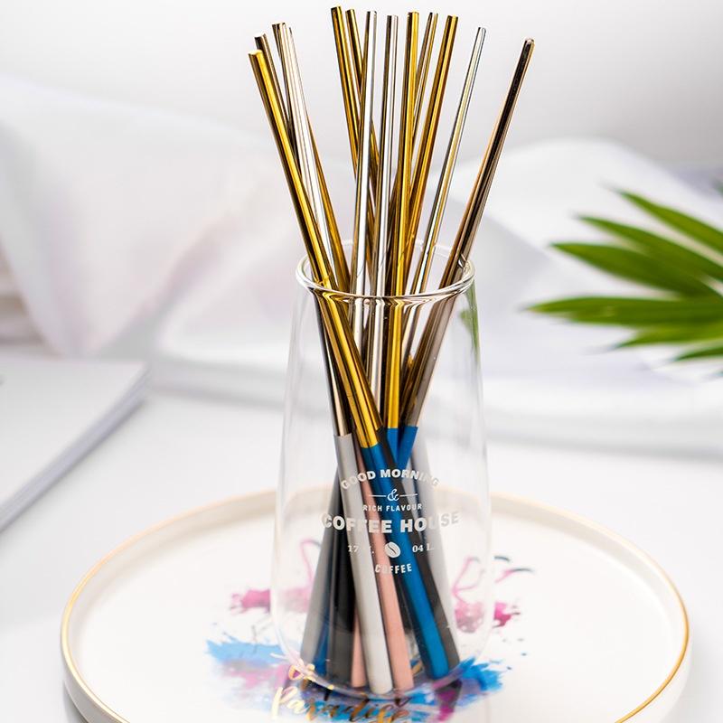 304 Stainless Steel Square Chopsticks Titanium Gold Rose Sushi Colorful Chinese Japanese Chopsticks