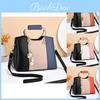 Elegant Pu Handbag In Fashionable Colors Red Pink Blue Featuring Functional Zipper Pockets And Chain Detail