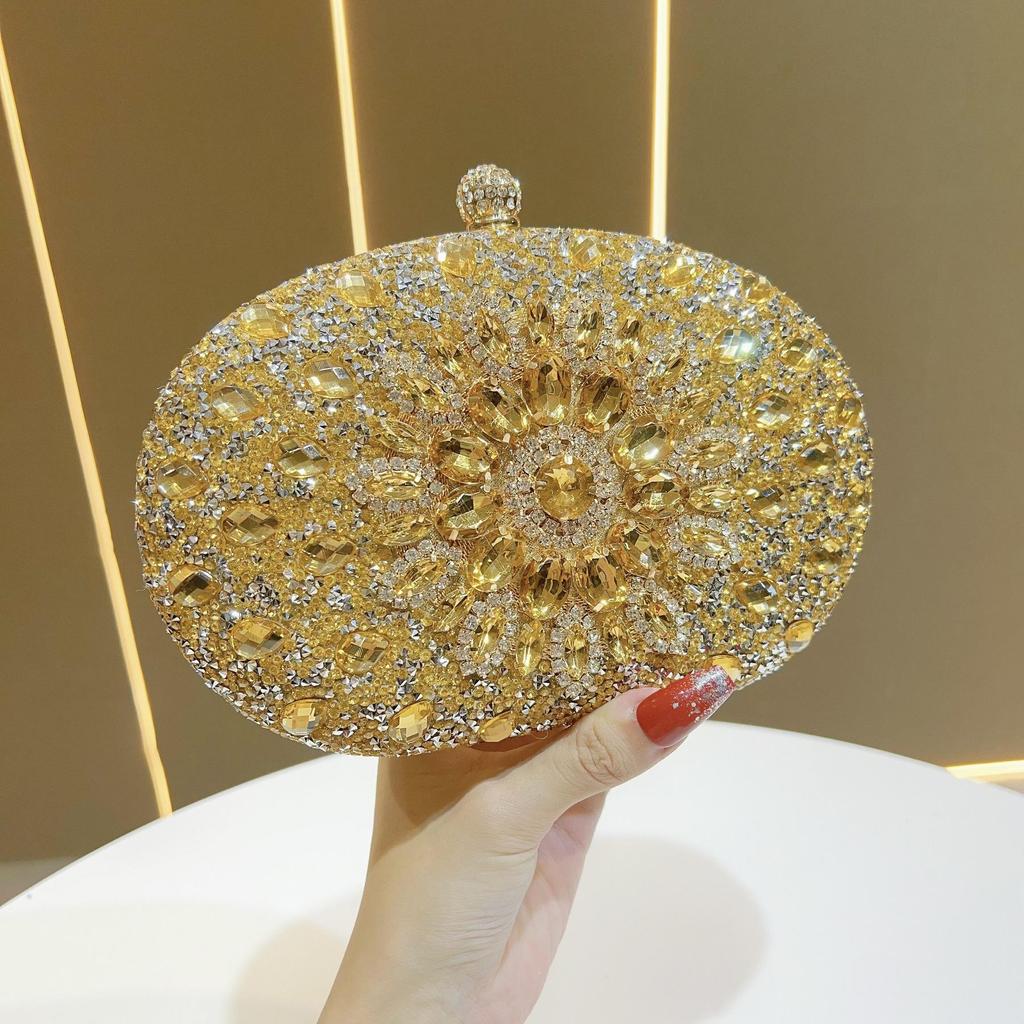 Rhinestone Sunflower Evening Bag: Luxury & Versatile Crossbody Handbag with Elegant Sparkle