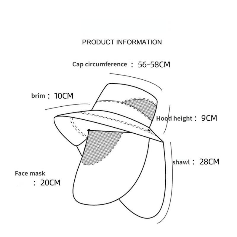 Wide-brimmed Sunhat Sunshade Fishing Hat Mountaineering Jungle  Visor Sunblock Sunhat Sunshade Hat