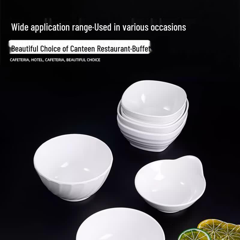 White Melamine Commercial Small Bowl