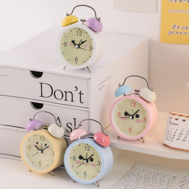 Cute clock for desktop students Children's high-value oversized clock Learning living room Mini mechanical alarm clock