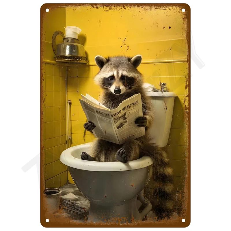 Retro Plåtskylt Vintage Metallskyltar Plåtar Affischer Hus Interiör Badrum Väggkonst Mural Estetiskt Rum Heminredning Dekorationer