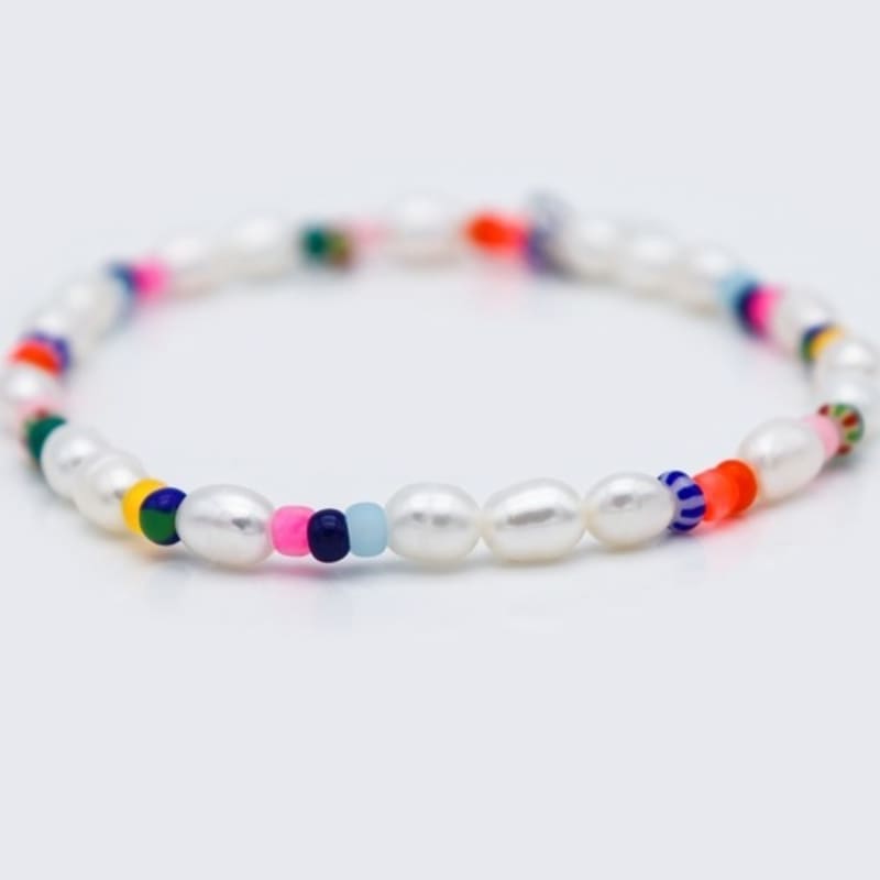 BONBEAU Freshwater pearl color beads Bracelet 4mm 5mm