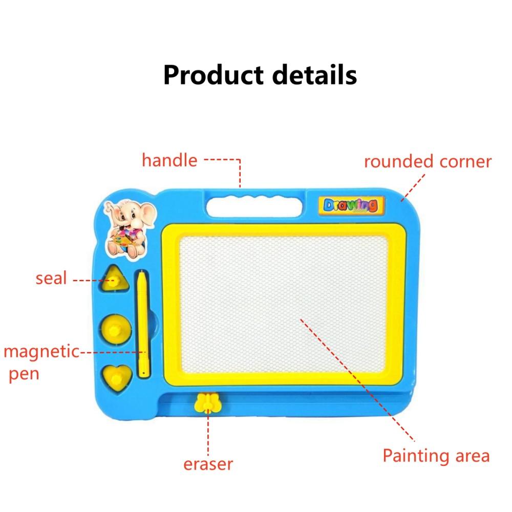 Mini Magnetic Drawing Board Erasable Colorful Writing Pad with One Pen Painting Graffiti Art Educational Preschool Tool Kids Toy