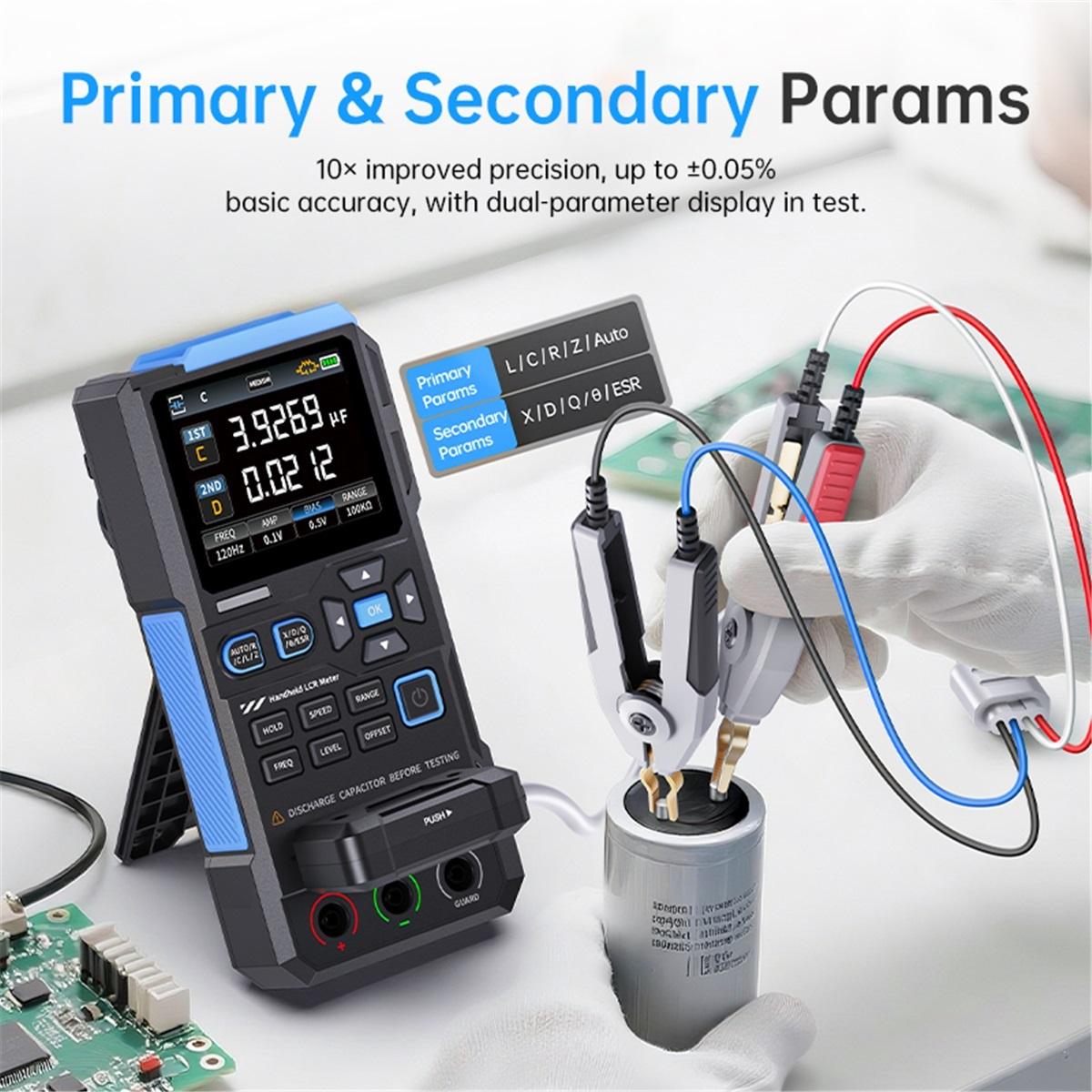 

LC1020E High Precision Digital Bridge LCR ESR Tester Resistance Capacitance Inductance Electronic Component Measurement