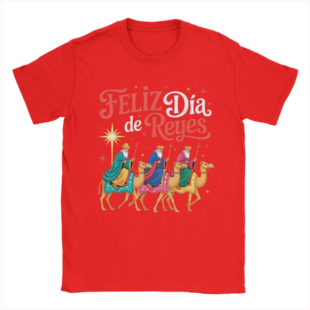 Men's Happy Three Kings Day Epiphany Day 2026 T Shirt Feliz Dia De Reyes Clothing Vintage Short Sleeve Crewneck Tees T-Shirt