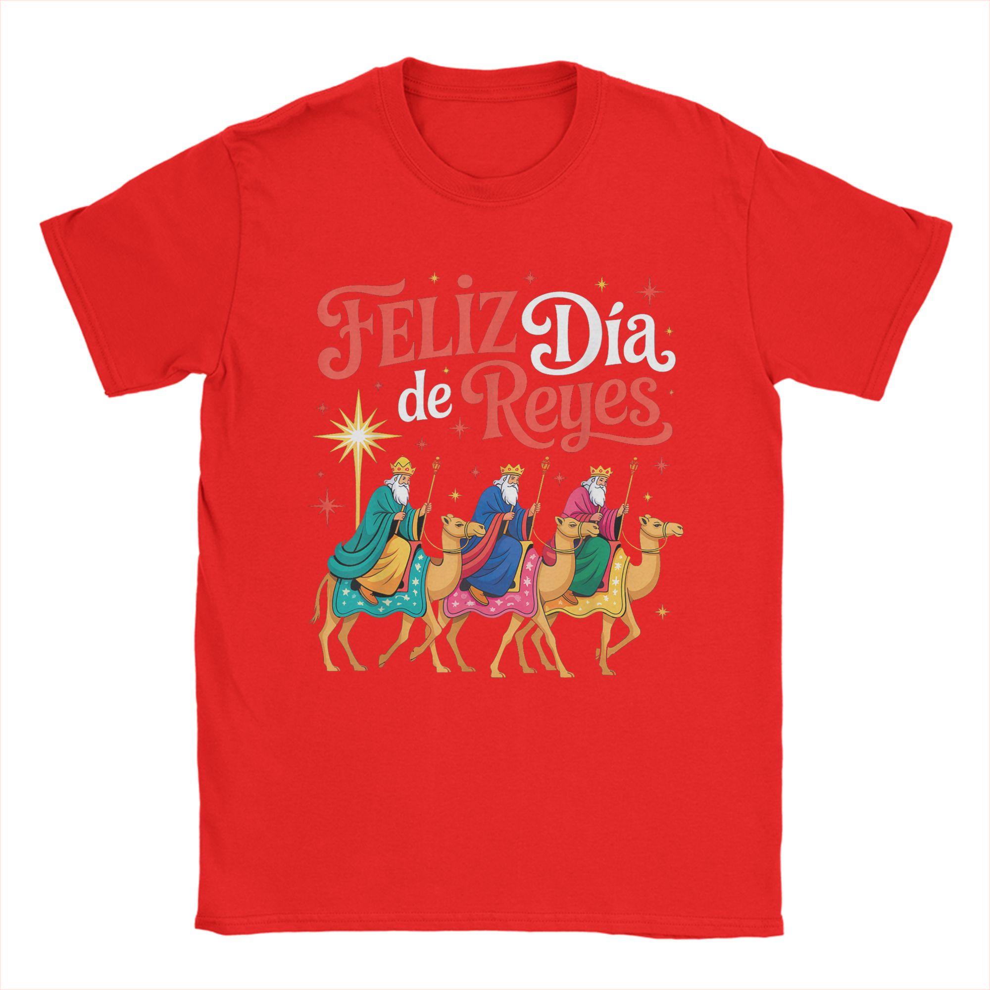 Men s Happy Three Kings Day Epiphany Day 2026 T Shirt Feliz Dia De Reyes Clothing Vintage Short Sleeve Crewneck Tees T-Shirt S