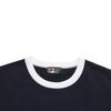 Fila Heritage Fashion Classic Simple Retro Striped Casual Round Neck Short Sleeve Knitted Sweater Women Tops Cigarette-Blue F11W628416FDB