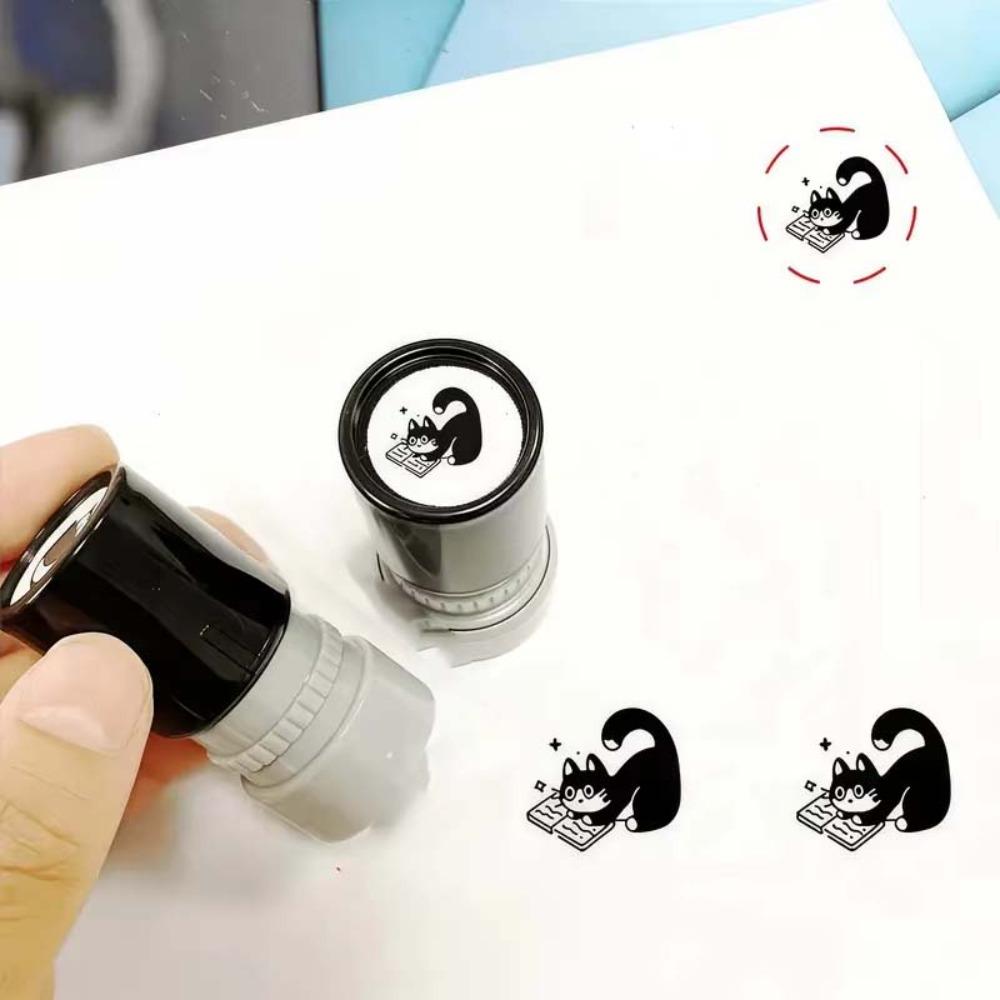 Cat Designs Kitten Stamp 6 Styles Cartoon Stamps Durable Black Cat Stamp  Stationery