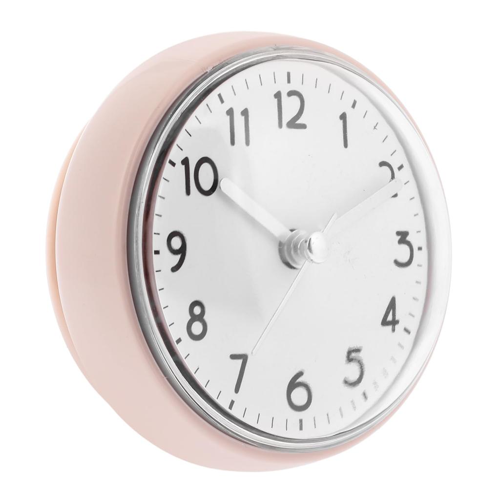 FRCOLOR Shower Clock, Wall Clock, Mini Wall Clock for Bathroom, with Suction Cup, Stylish, Waterproof, Silent, for Kitchen, Toilet, and Home Use,
