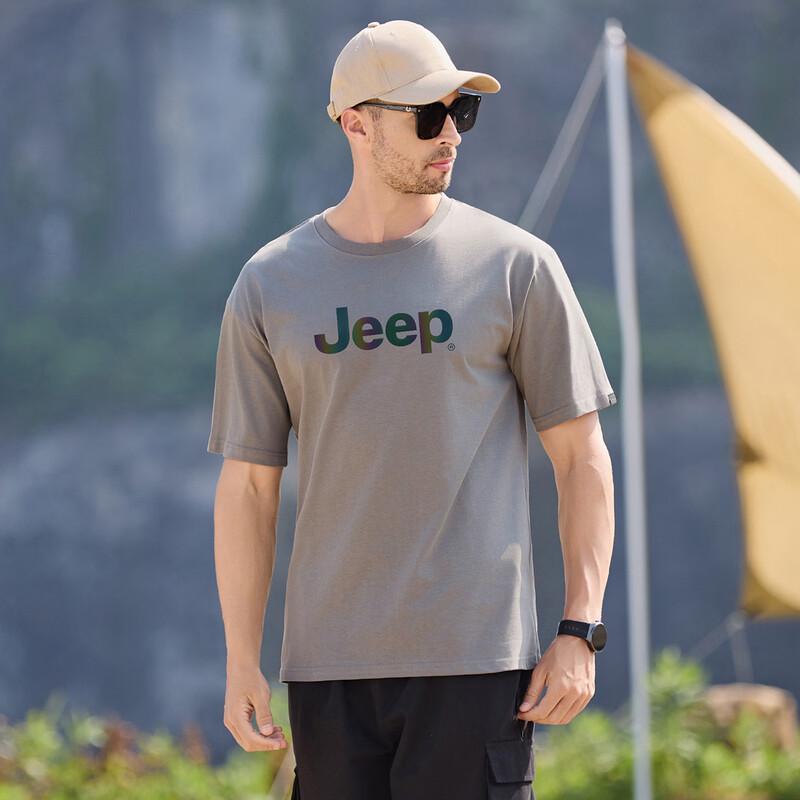 

JEEP Men s 100% Cotton Summer Outdoor T-Shirt L