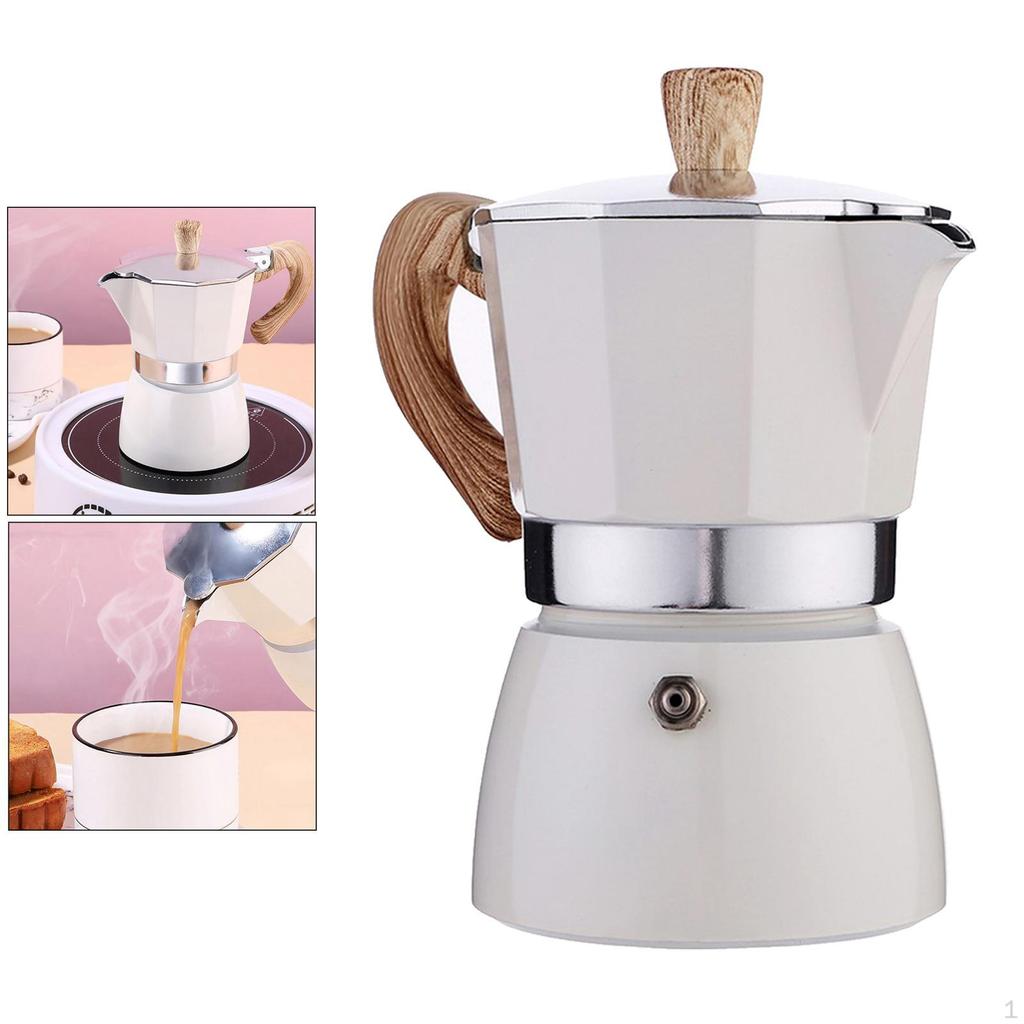 Coffee Maker Portable Aluminum Percolator Pot Espresso /6Cups Easily
