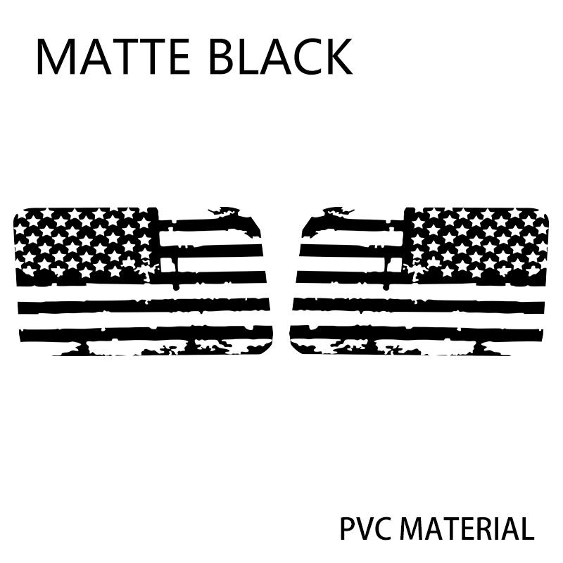 Car Rear Window US Flag Decorative Decal Cover Sticker Jeep Wrangler 2021, 2022, 2024 Style 4 Door Edition External Accessories