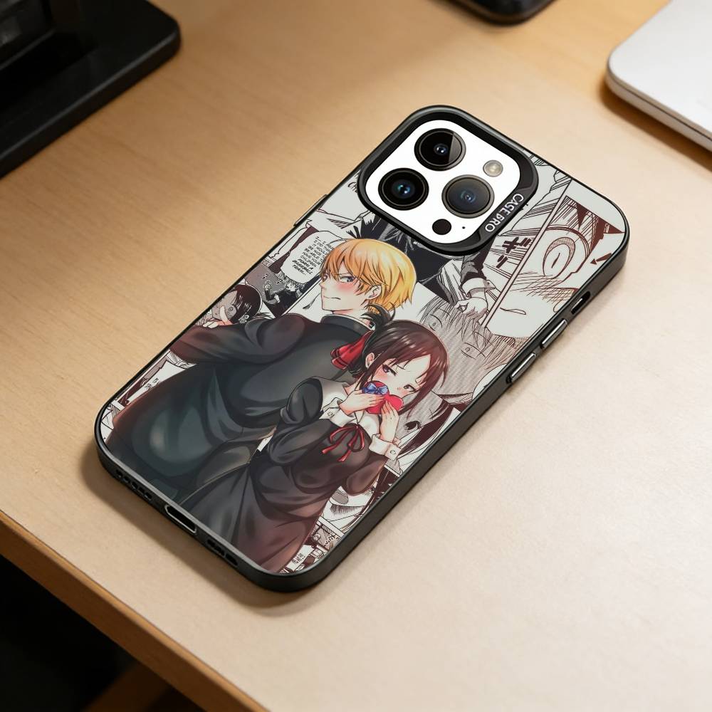Liebe Kaguya-sama Handyhülle Für iPhone 17,16,15,14,13,12,11 Plus,Pro Max,XS,Bunte Silber Schwarz Hülle