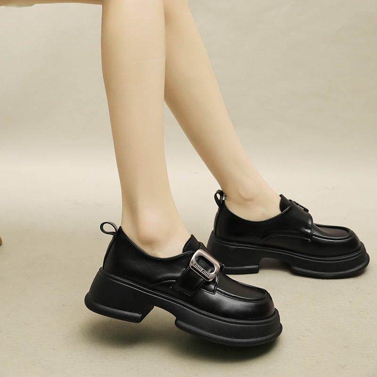Thick-soled British Style Shoes Female Spring and Fall Lefou Shoes A Footstroke Single Shoes Mary Jane Women's Shoes