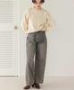 Titibait Crew Neck Free Ivory Sweat-Like Knit, AEXP4181, Women's, Size,