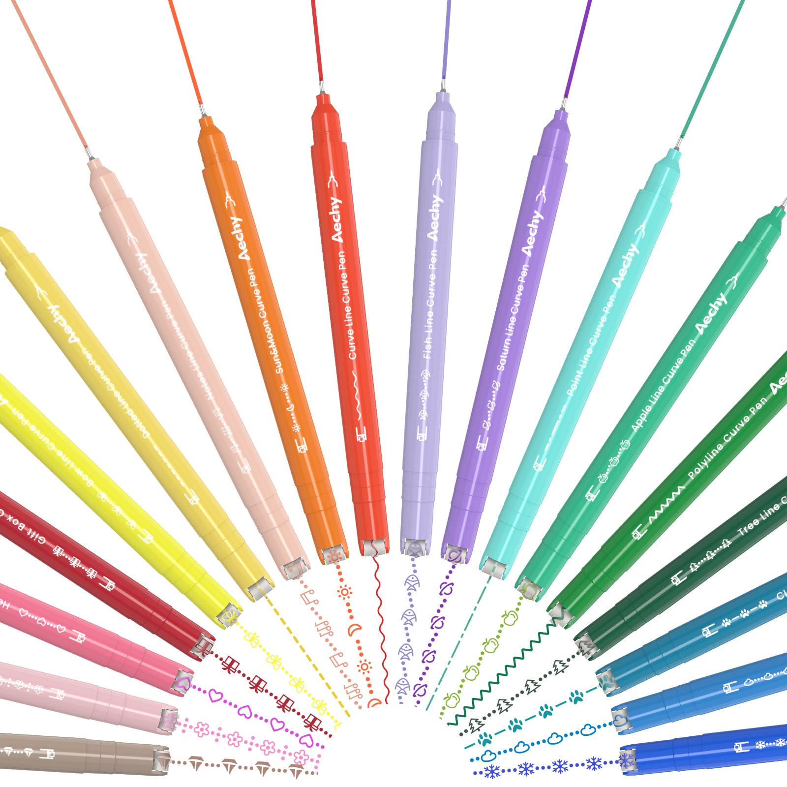 

Aechy Изогнутая цветная ручка Твин Тонкая 18 видов Роллер Быстросохнущая Детские и взрослые Письменные принадлежности 18 ручек, Чернильная ручка, Набор из 18 штук, Маркер, Наконечник, Штампы,