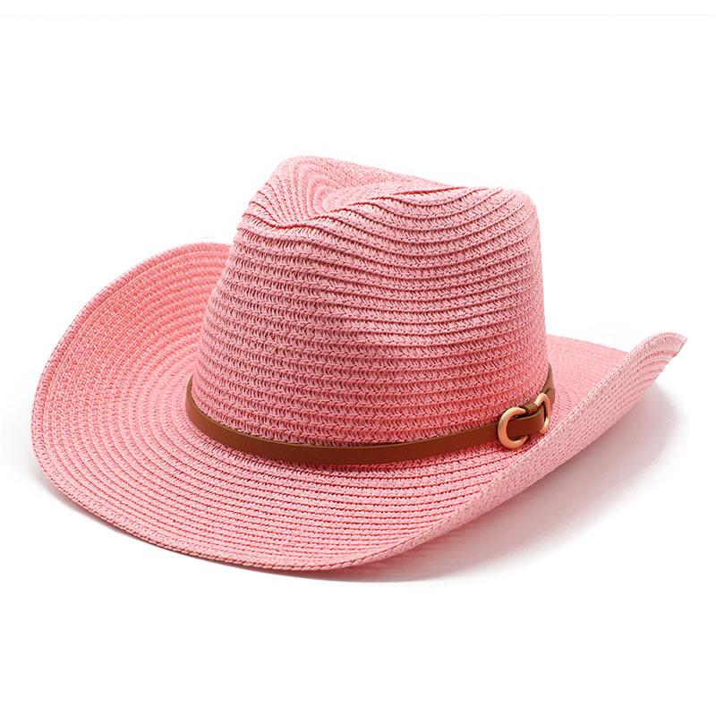 Western Cowboy Hat British Jazz Lady Big Eaves Mountaineering Hat Summer Knitted Cool Hat Internet Celebrity