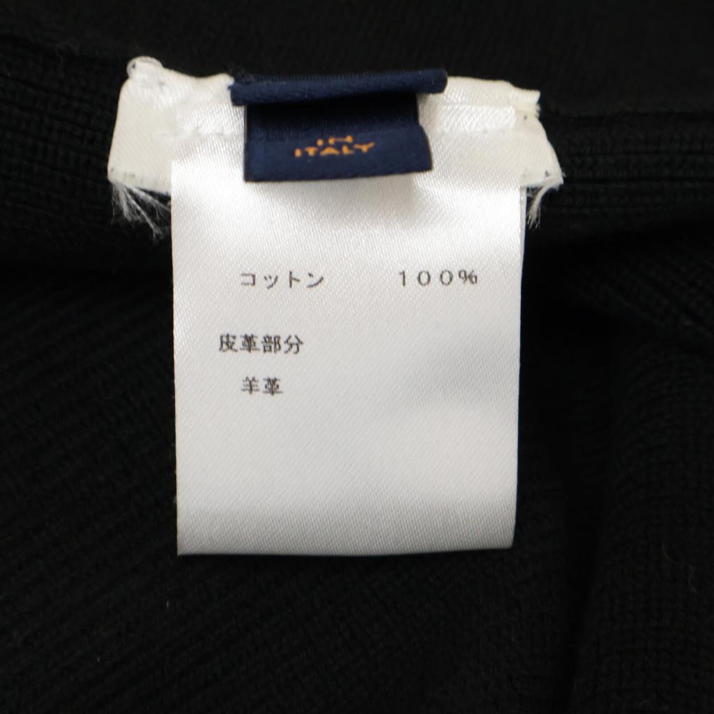 LOUIS VUITTON Domestic genuine HEN08WF96 lambskin suede cotton knit zip-up Jacket M blackUsed