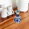1pc Blue White Ceramic Vase Small Flower Vase Home Decorations Desktop Bottle Centerpiece Vase Living Room Accessories Tabletop